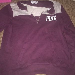 PINK maroon quarter zip